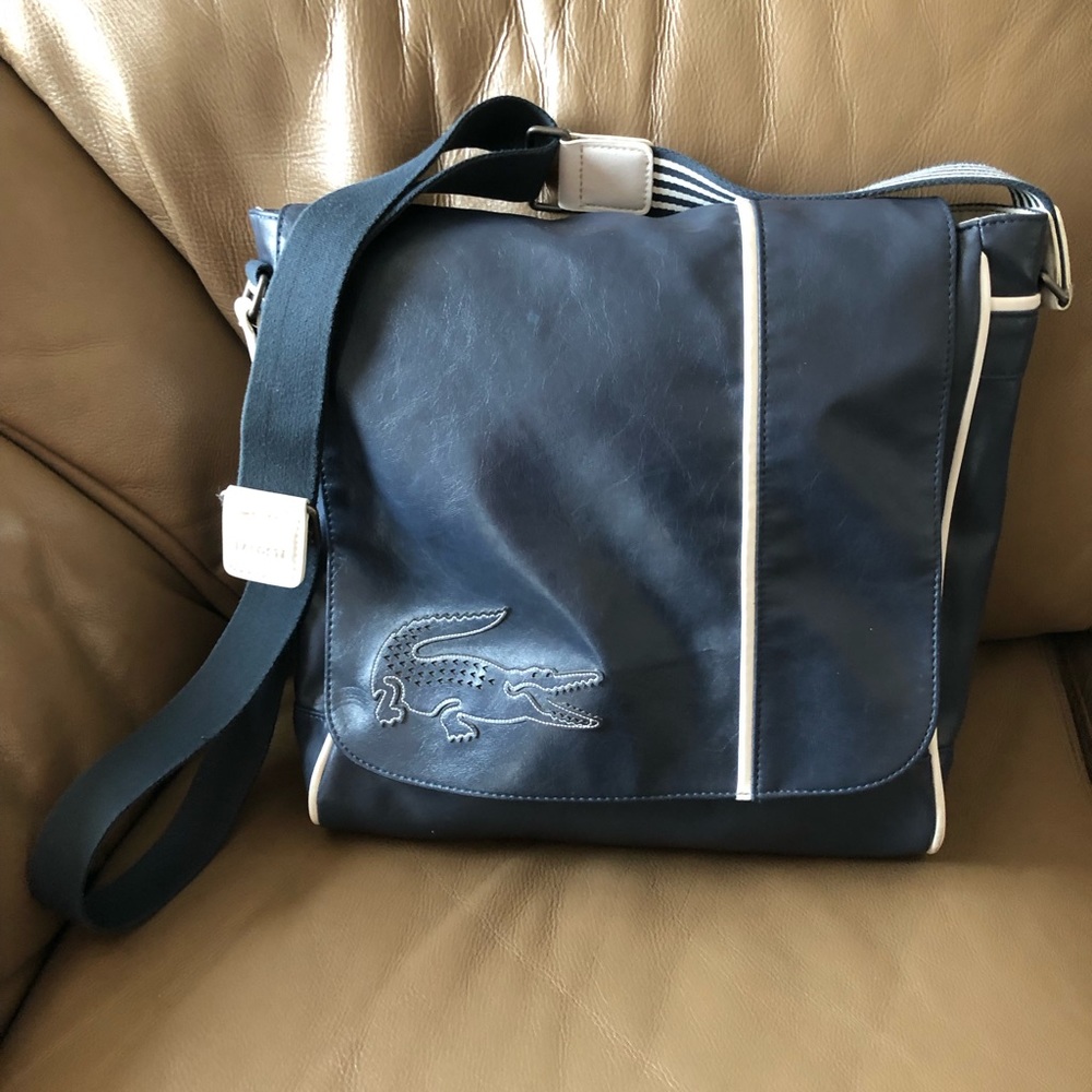 Lacoste, Men’s/Unisex Blue PVC, Messenger Bag, GUC